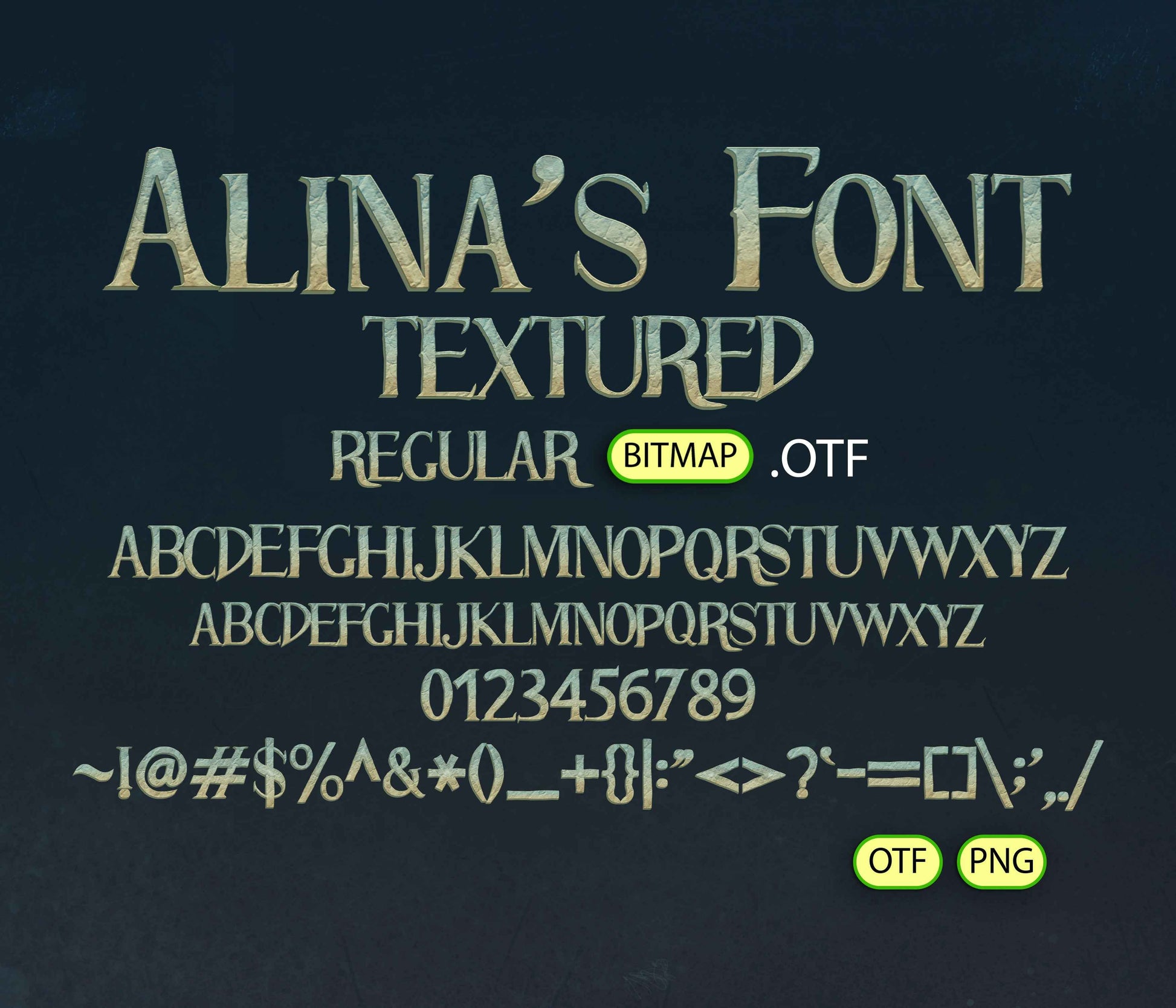 Magical Journey to Enchanted Land Font Textured - Alina's Fonts