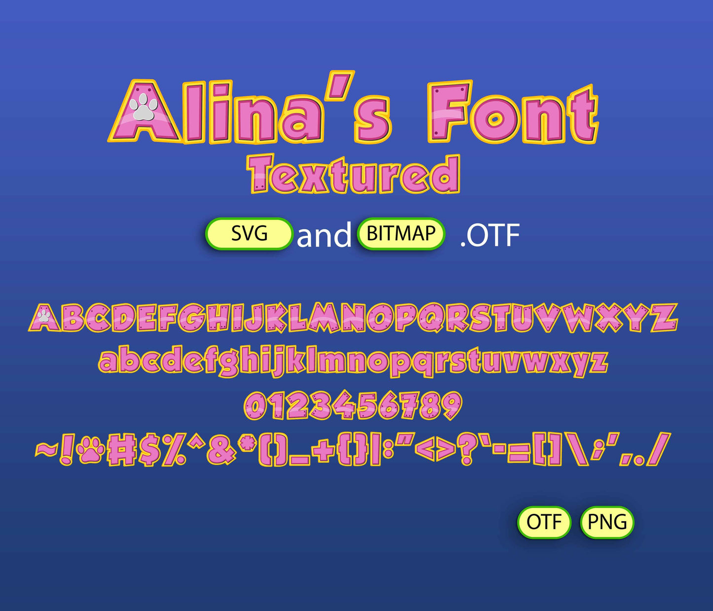 Puppy Rescue Pink Font Textured - Alina's Fonts