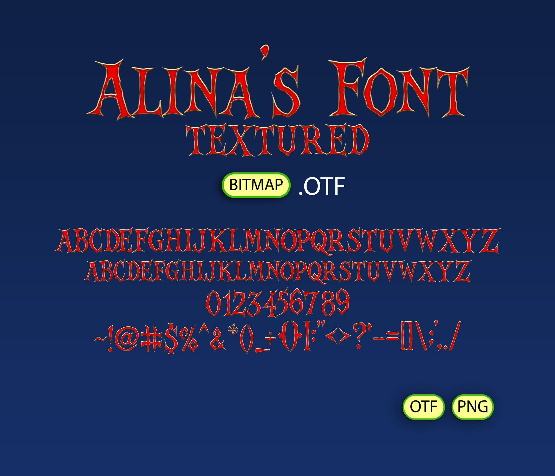 Gothic Red Font Textured - Alina's Fonts