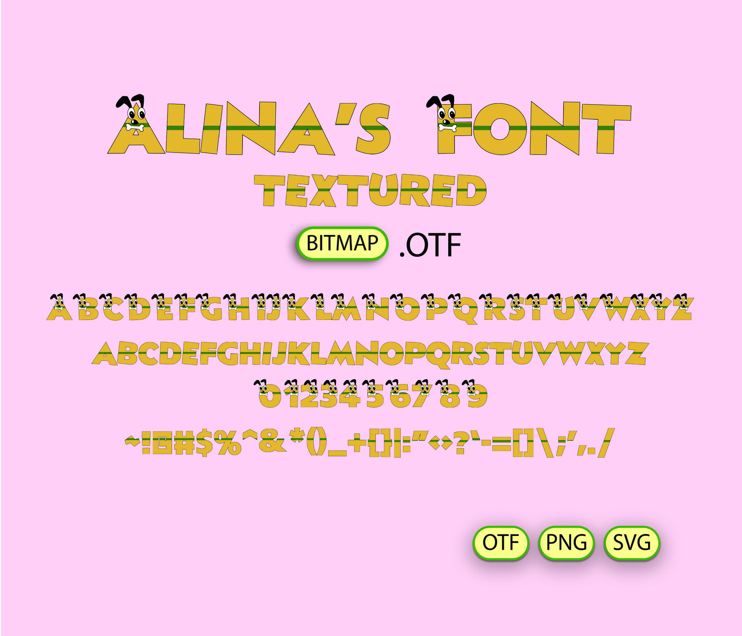 Loyal Faithful Pup Pattern Font