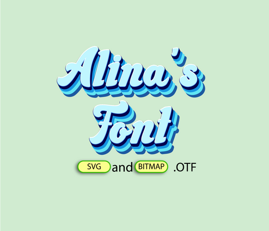 Groovy Blue Font Textured