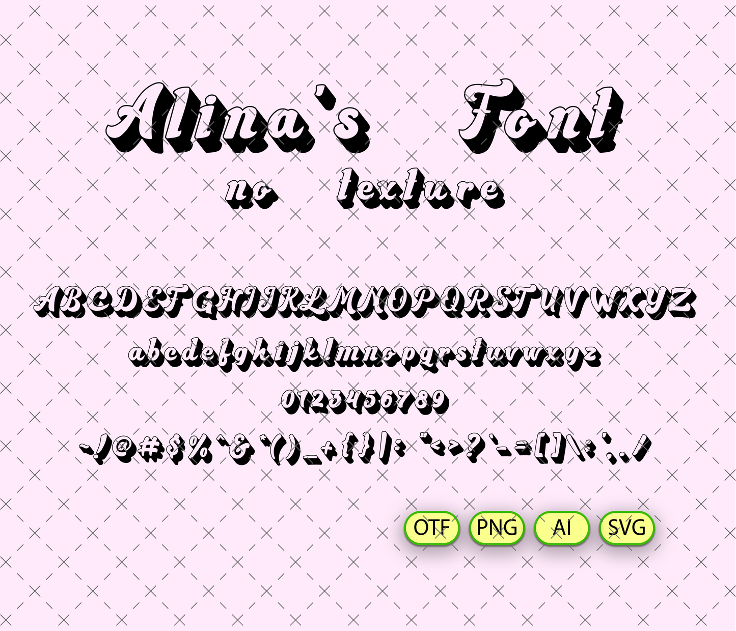 Flower Power Font Textured