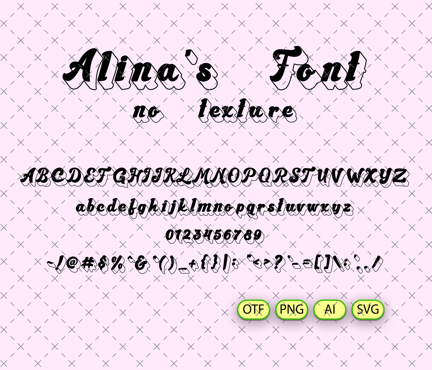 Flower Power Font Textured