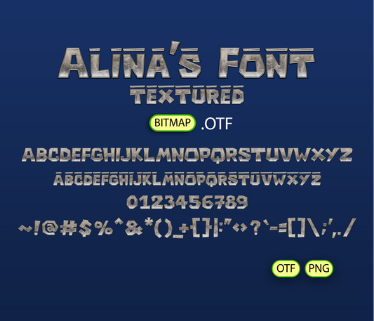 Virtual Construction Platform Font Textured