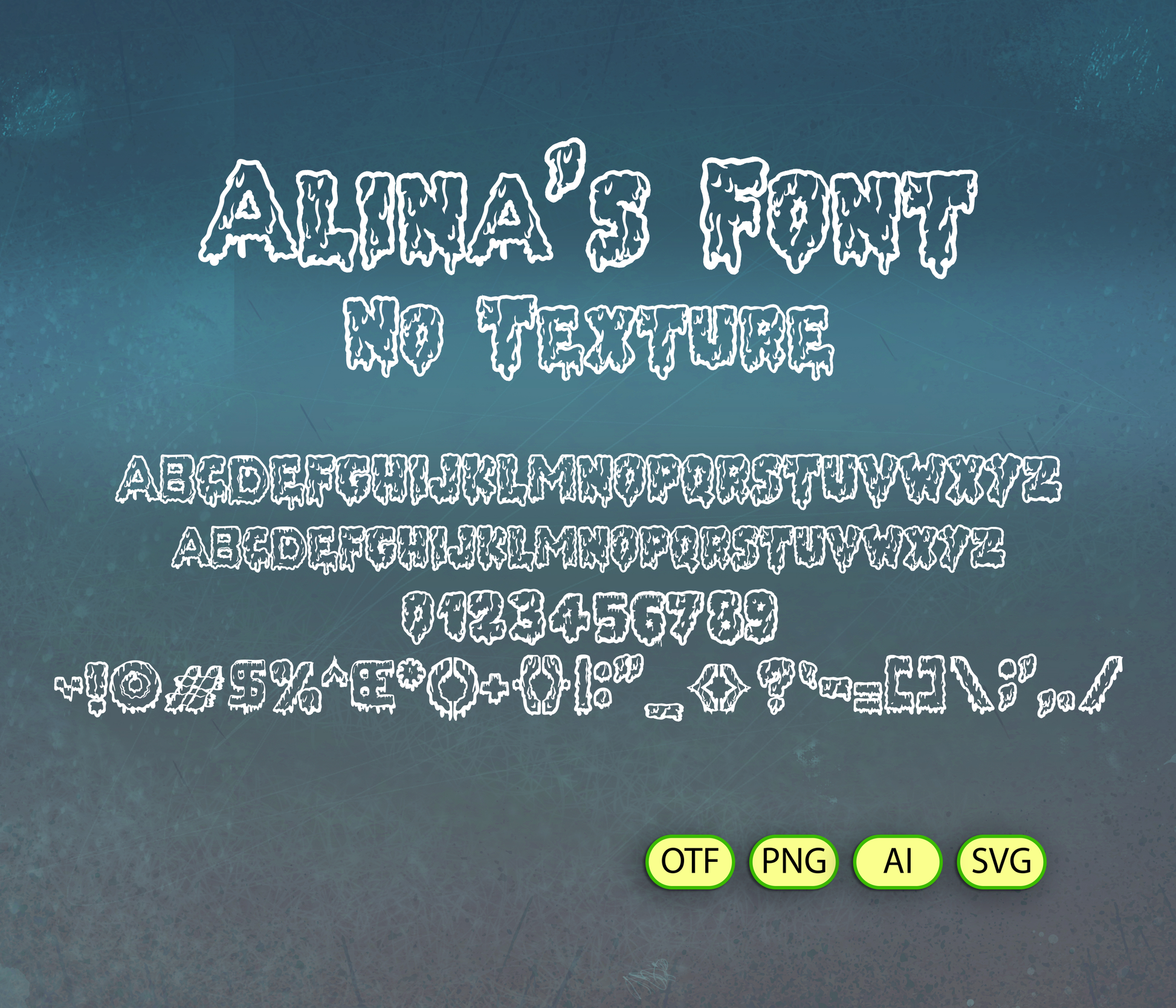 Sewer Ninjas Slime Font Textured Bundle - Alina's Fonts