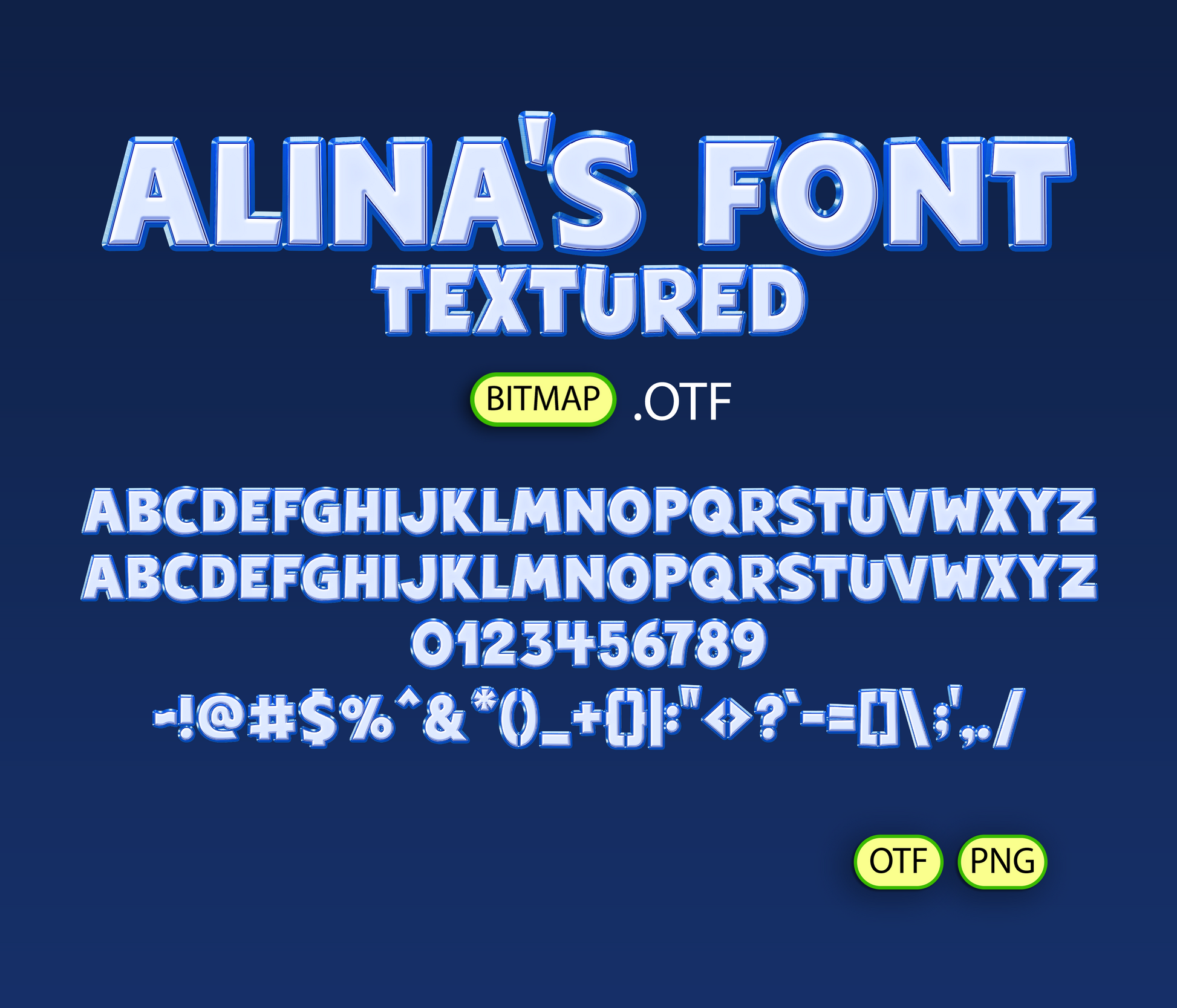 Tiny Blue Village Font Textured - Alina's Fonts
