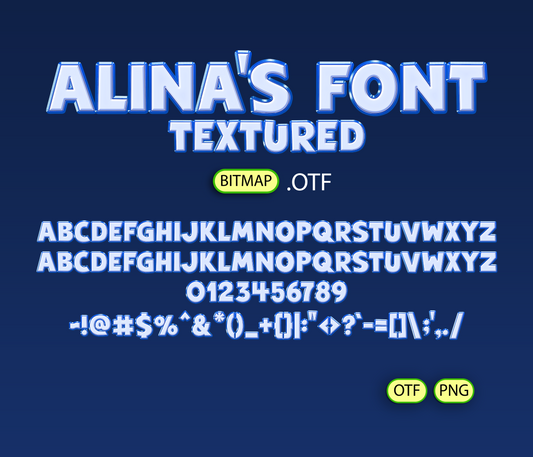 Tiny Blue Village Font Textured - Alina's Fonts
