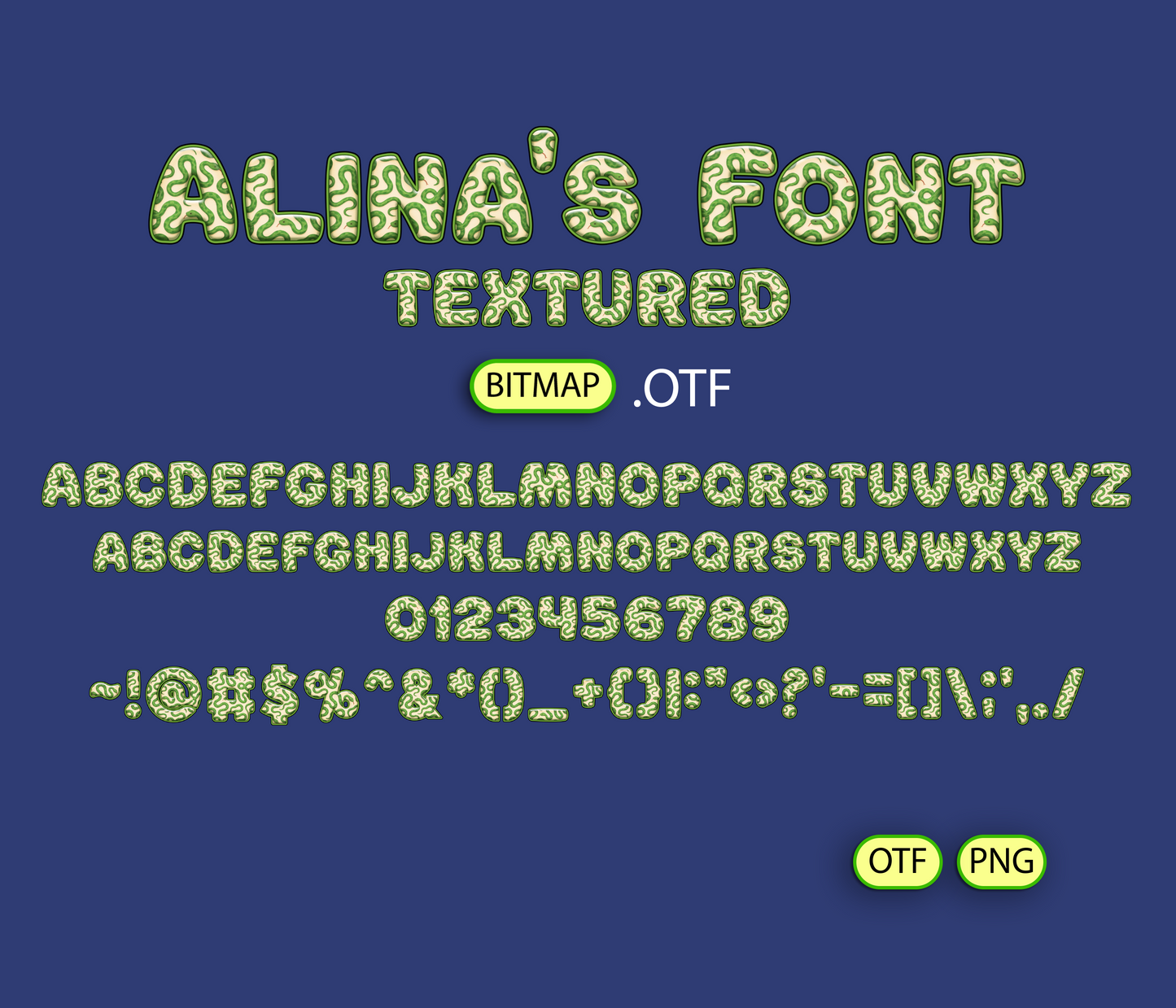 Snake Pattern Font
