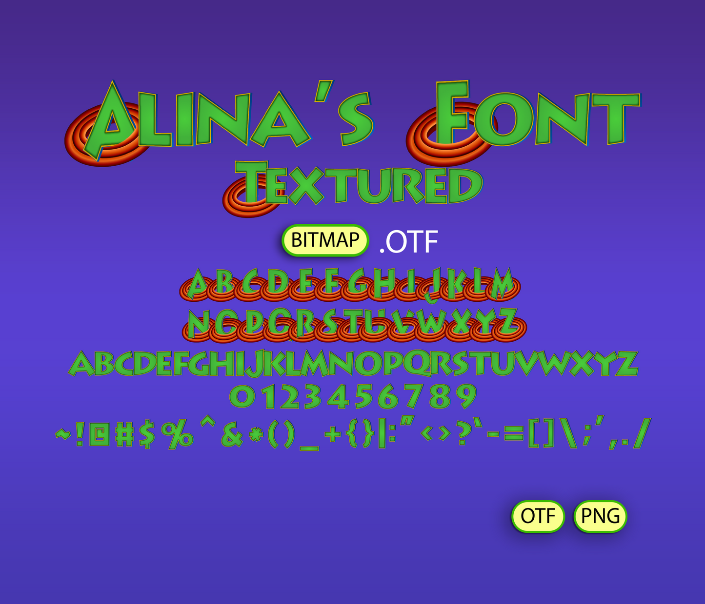 Cosmic Hoops Font Textured - Alina's Fonts