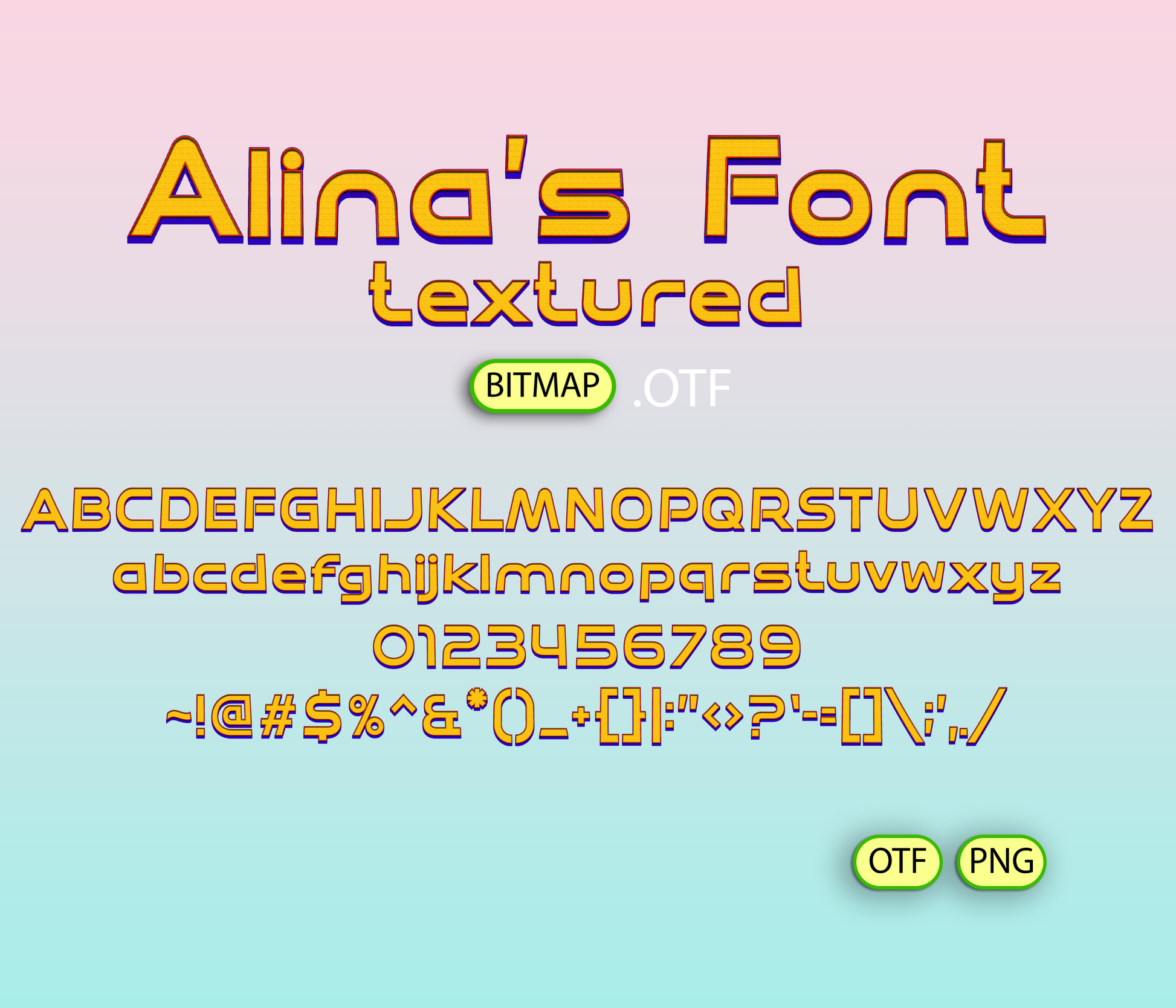 Web Hero Font Textured - Alina's Fonts
