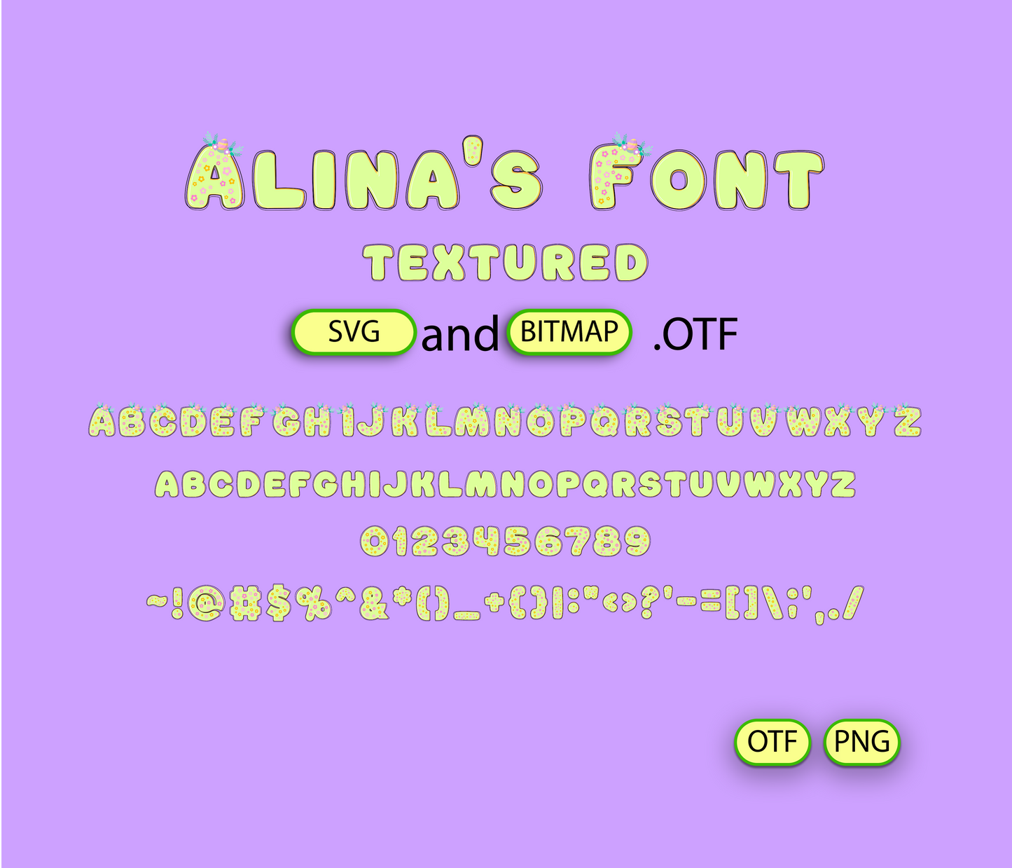 Spring Elegant Floral Pattern Font