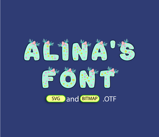 Spring Holiday Typeface Vibrant Pattern Font