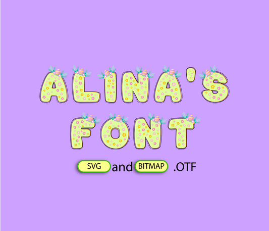 Spring Elegant Floral Pattern Font