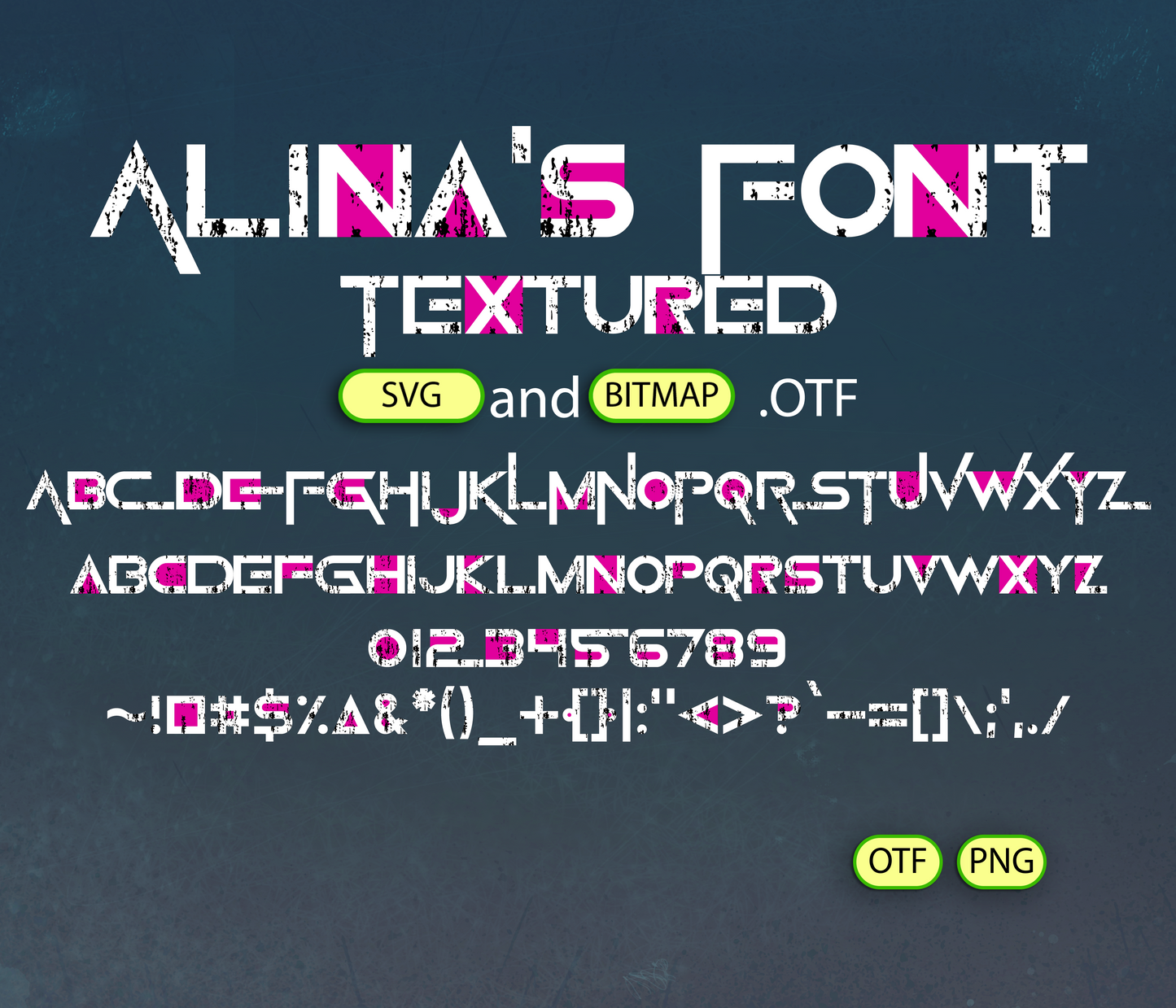 Minimalist Survival Challenge Font Textured - Alina's Fonts
