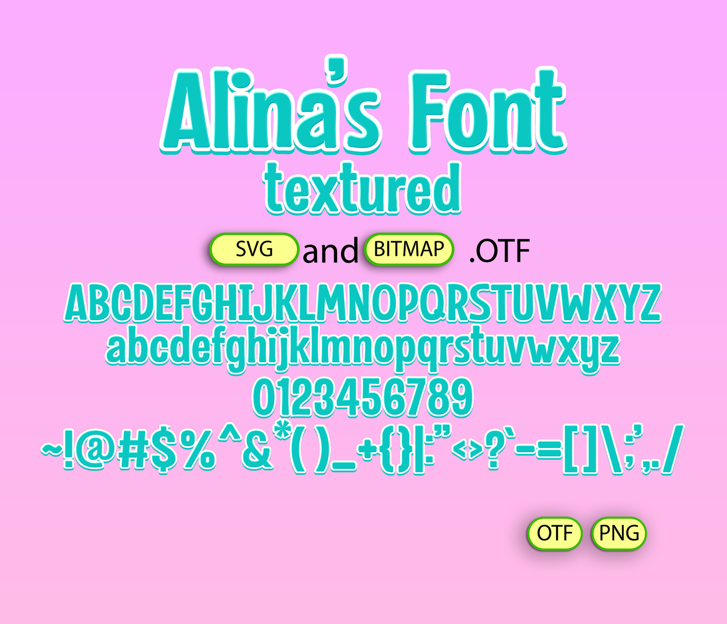 Blue Fluffy Kids Font Textured