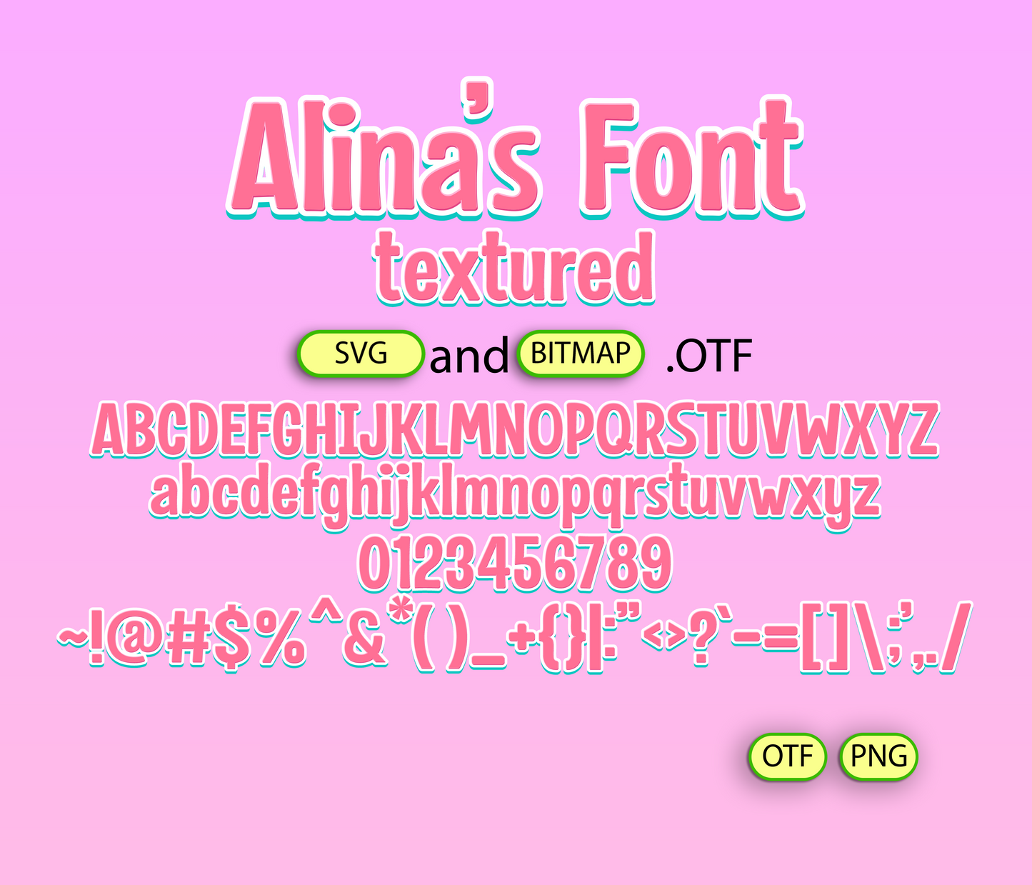 Plush Color Typography for Baby Shower Font Textured