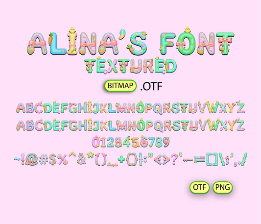 Easter Needlework Font Textured