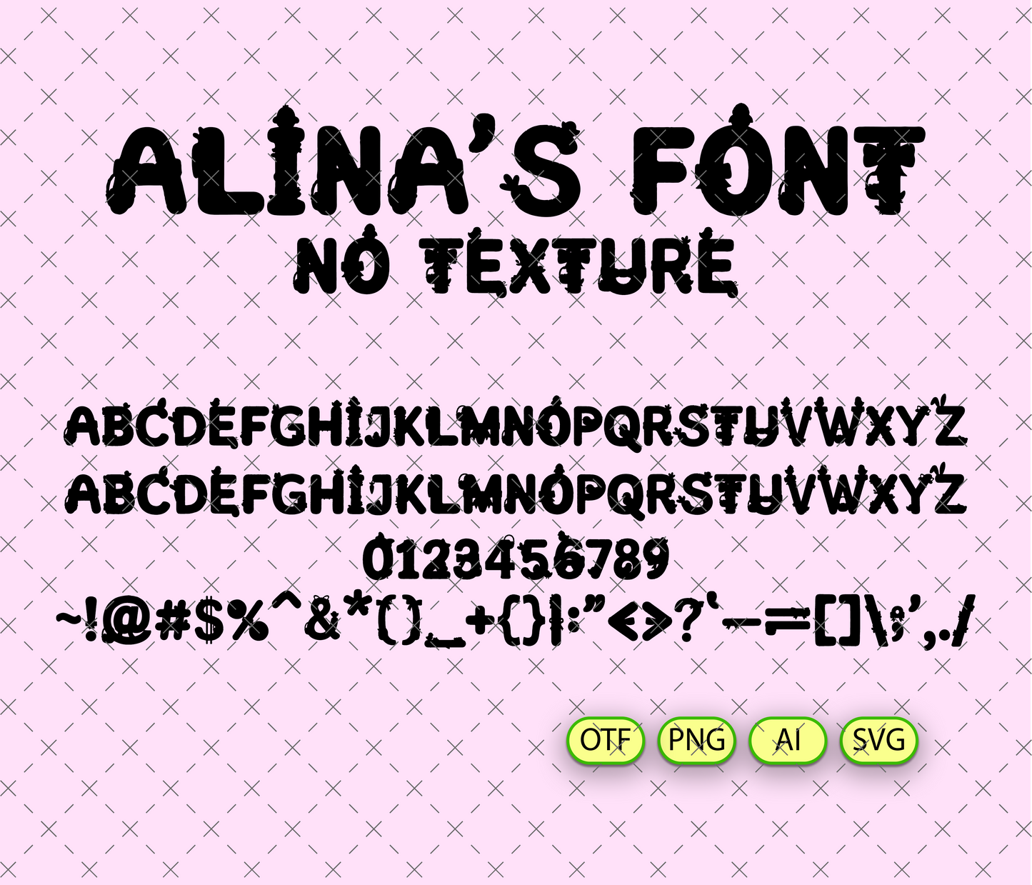 Easter Needlework Font Textured