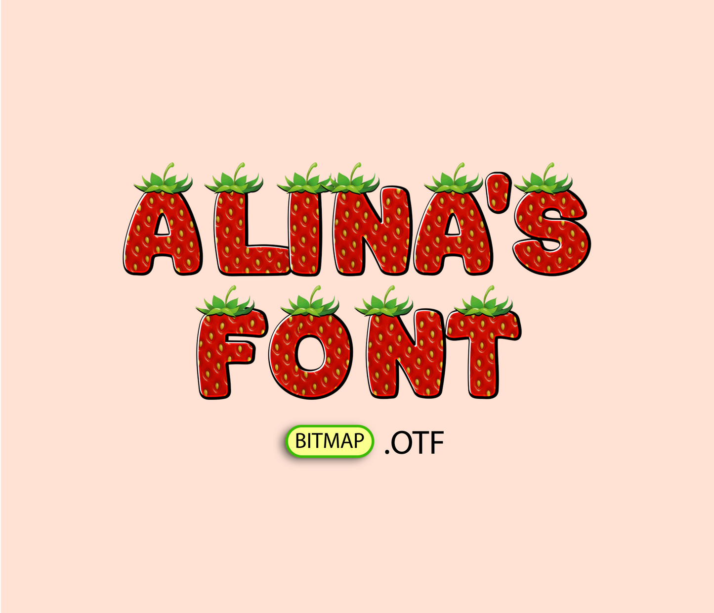 FREE Strawberry Pattern Font