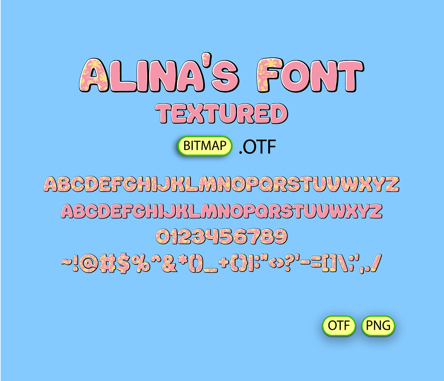 Summer Sunshine Pattern Font