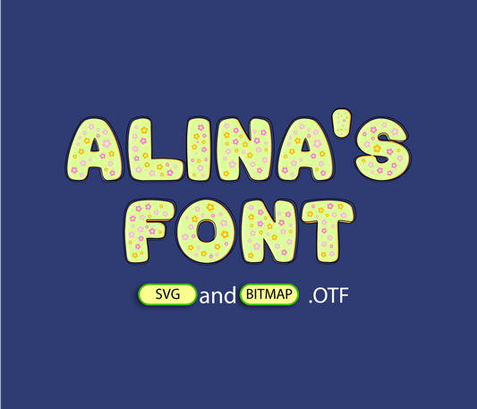 Summer Holiday Typeface Flowers Pattern Font