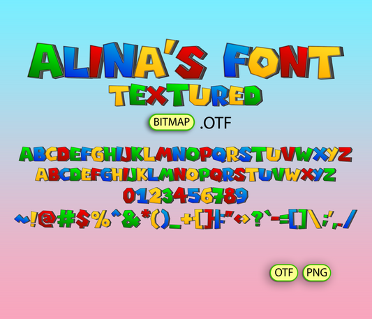 The Playful World of Plumber Pals Font Textured - Alina's Fonts