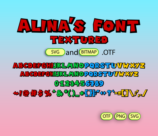 Plumber's Adventure Font Textured Big Bundle - Alina's Fonts