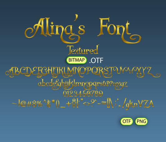Enchanted Tresses Font Textured - Alina's Fonts