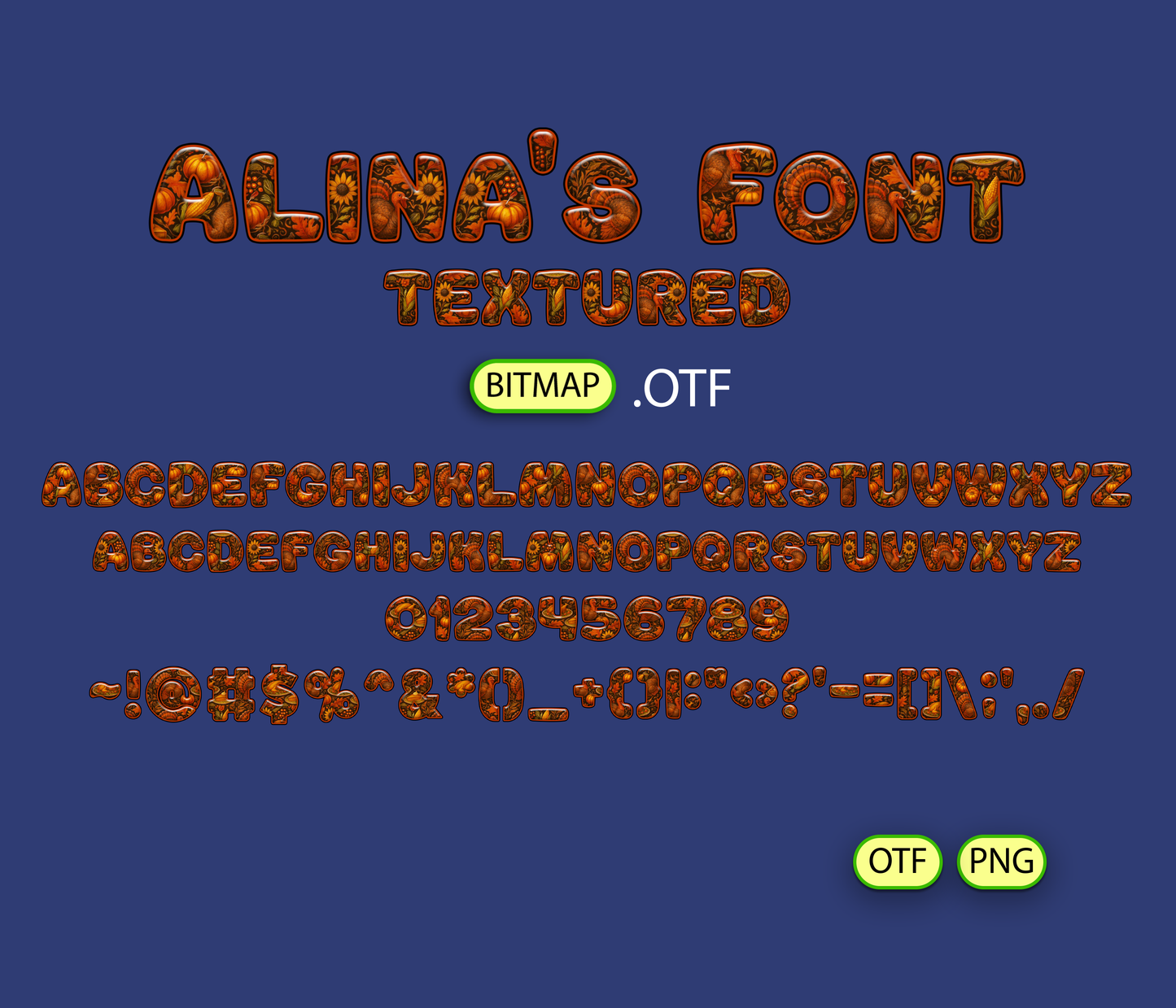 FREE Autumn Celebration Pattern Font