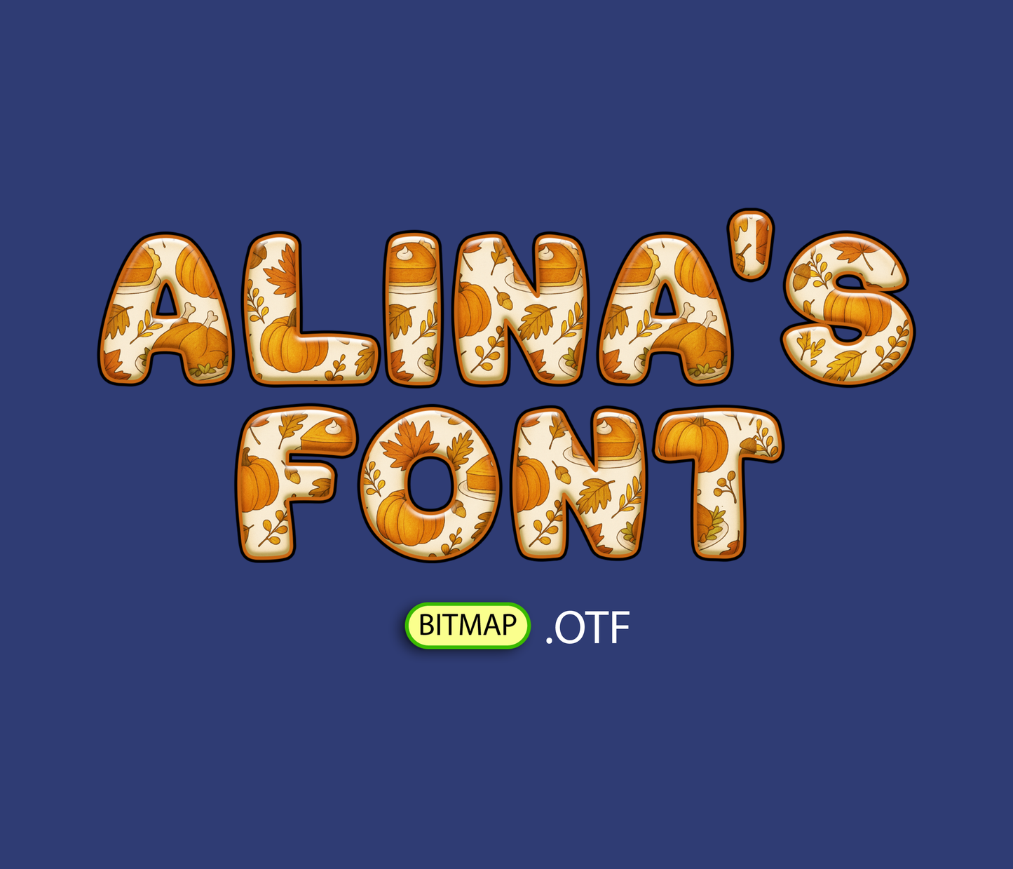 FREE Harvest Gratitude Pattern Font