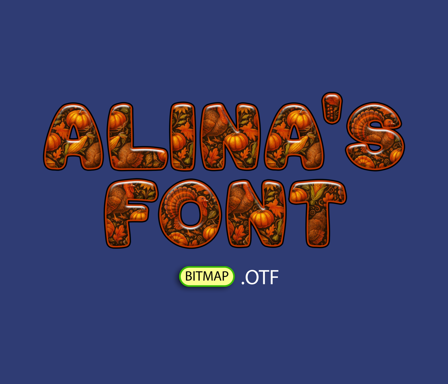 FREE Autumn Celebration Pattern Font