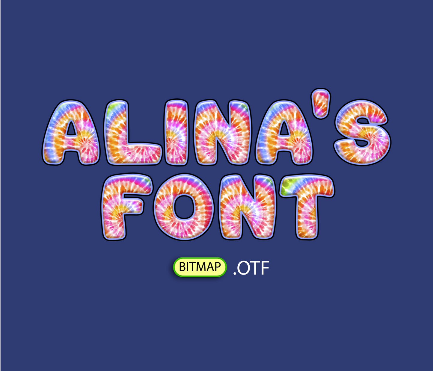 FREE Rainbow Spiral Pattern Font