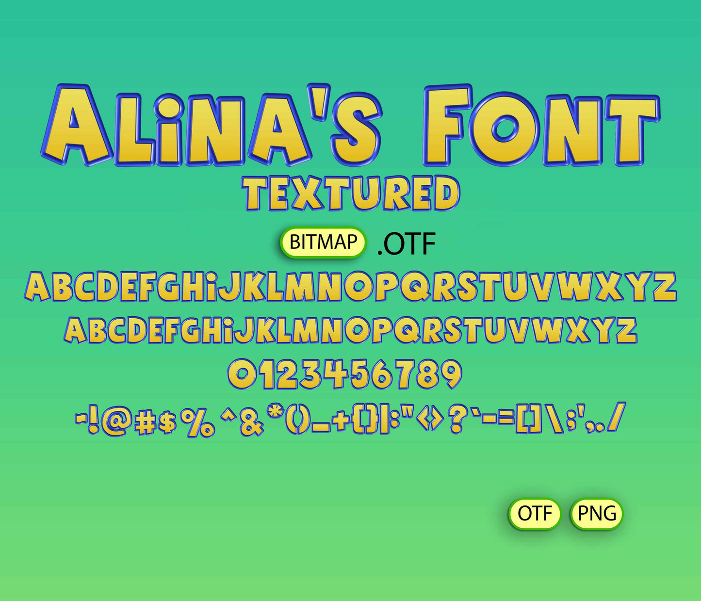 Playroom Pals Font Textured - Alina's Fonts