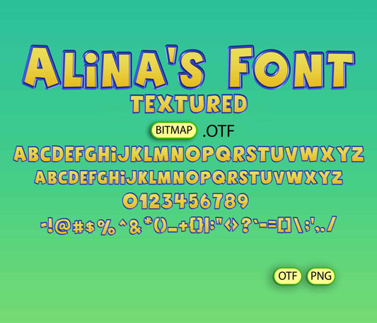 Playroom Pals Font Textured - Alina's Fonts