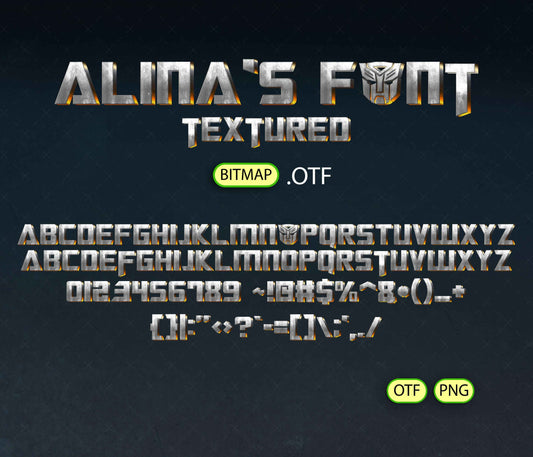 Robo-Shift Font Textured - Alina's Fonts