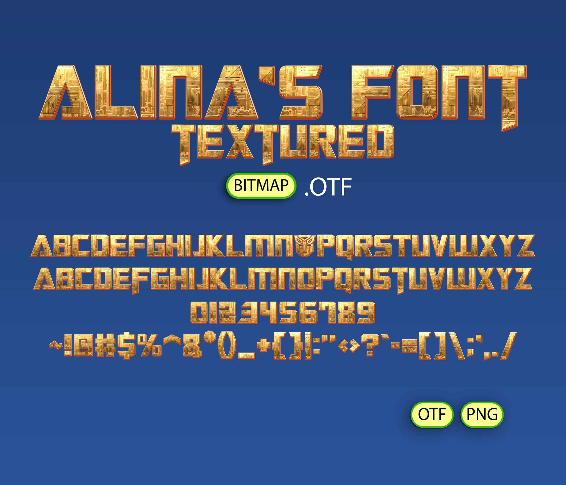 Mecha Force Font Textured - Alina's Fonts