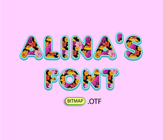 Tropical Floral Font Textured