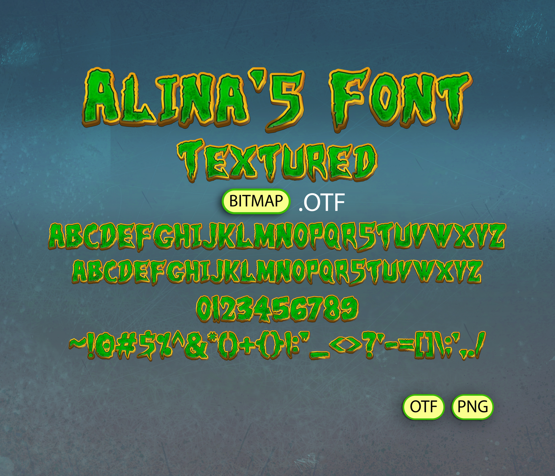 Reptile Heroes Font Textured - Alina's Fonts