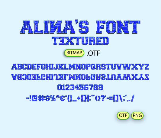 Flipped Orientation Font Textured