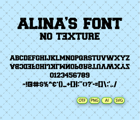 Vertical Flip Font Plain Style