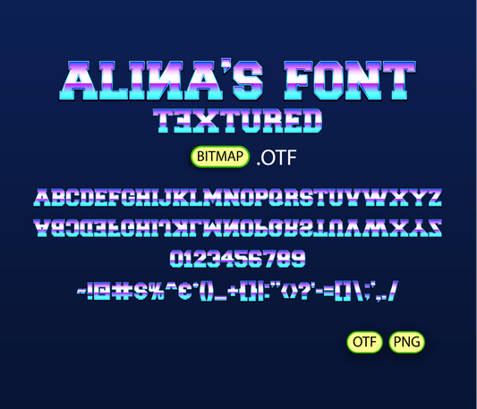 Vertical Flip Font Textured