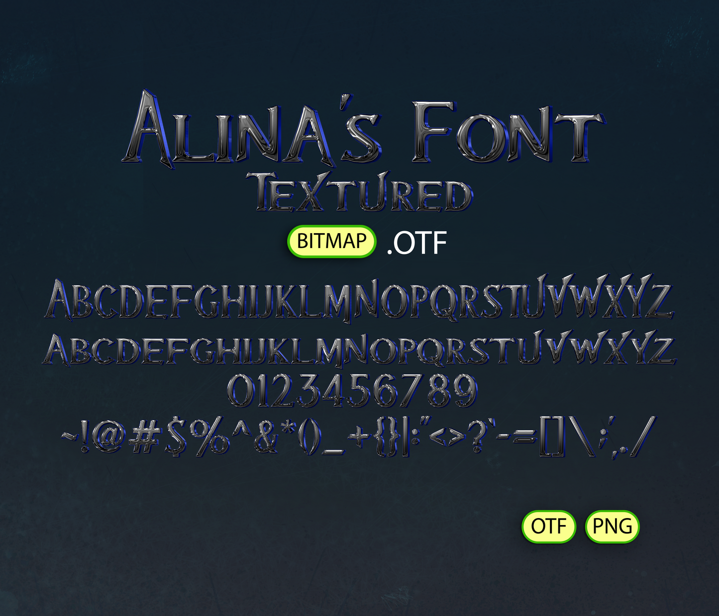 Venomous Shadows Font Textured - Alina's Fonts