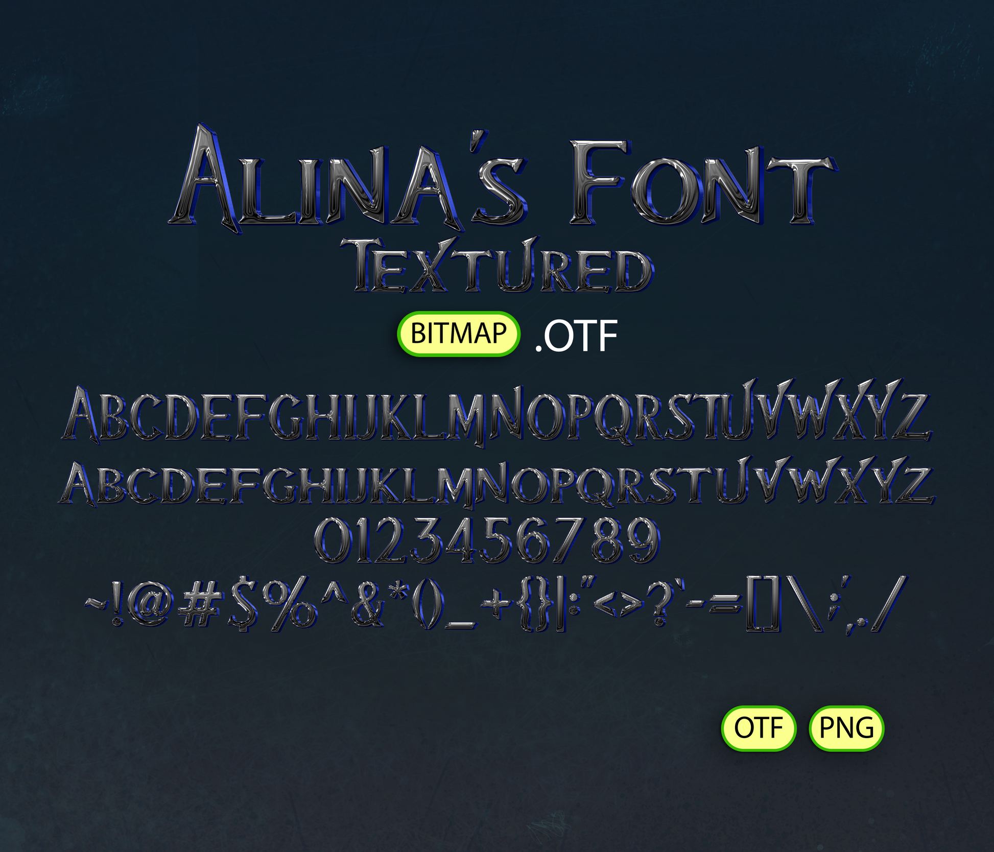 Venomous Shadows Font Textured - Alina's Fonts
