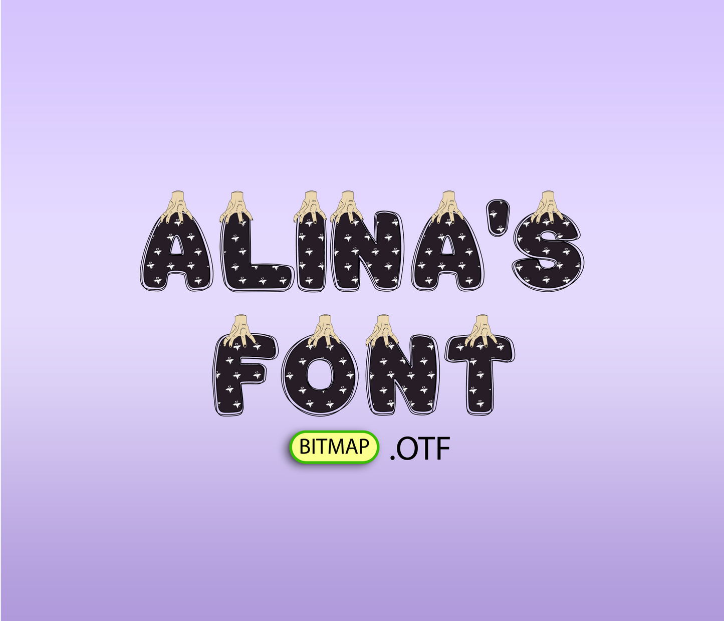 Gothic Girl Pattern Font