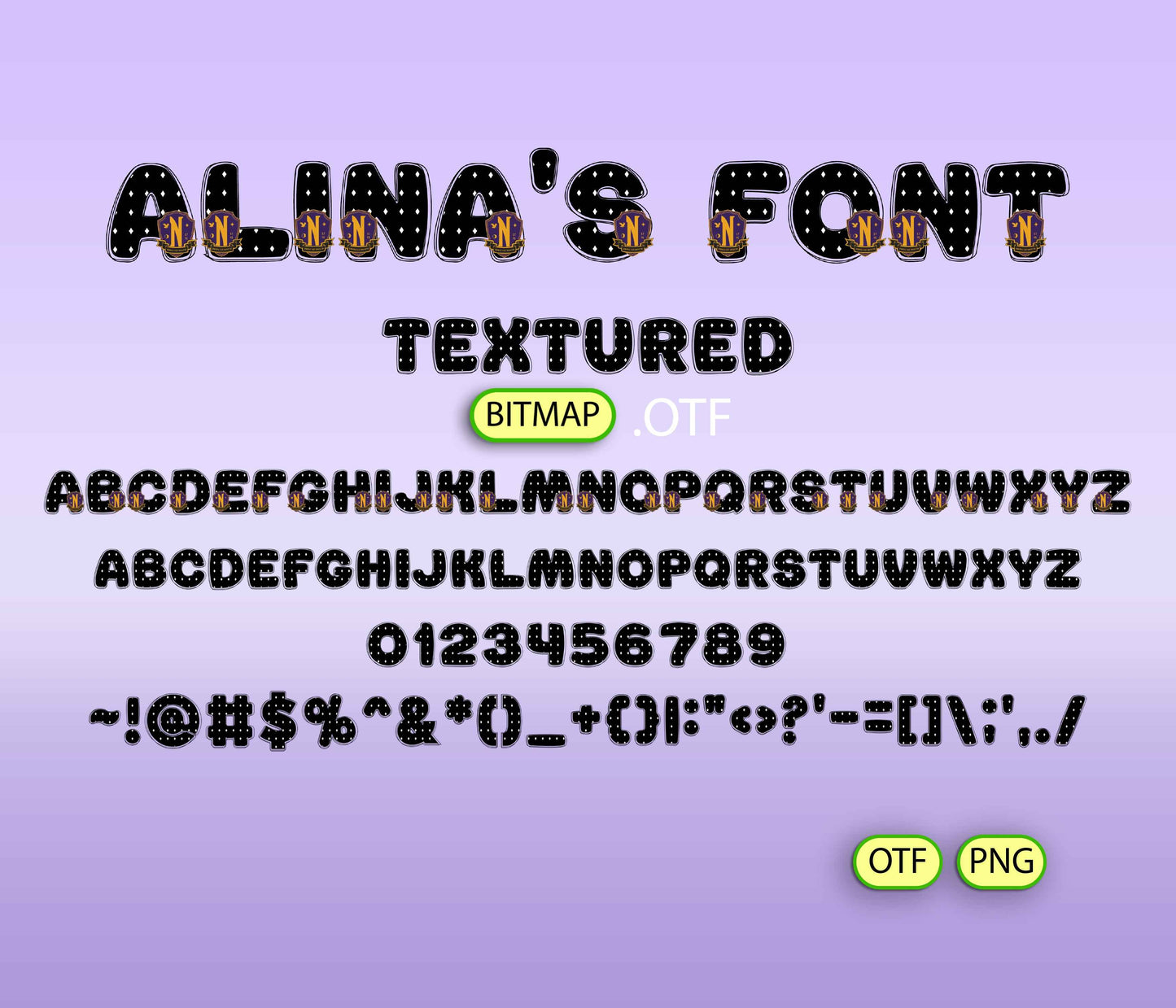 Enigmatic Prodigy Gothic Pattern Font - Alina's Fonts
