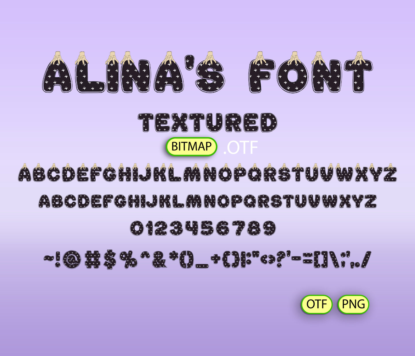 Gothic Girl Pattern Font