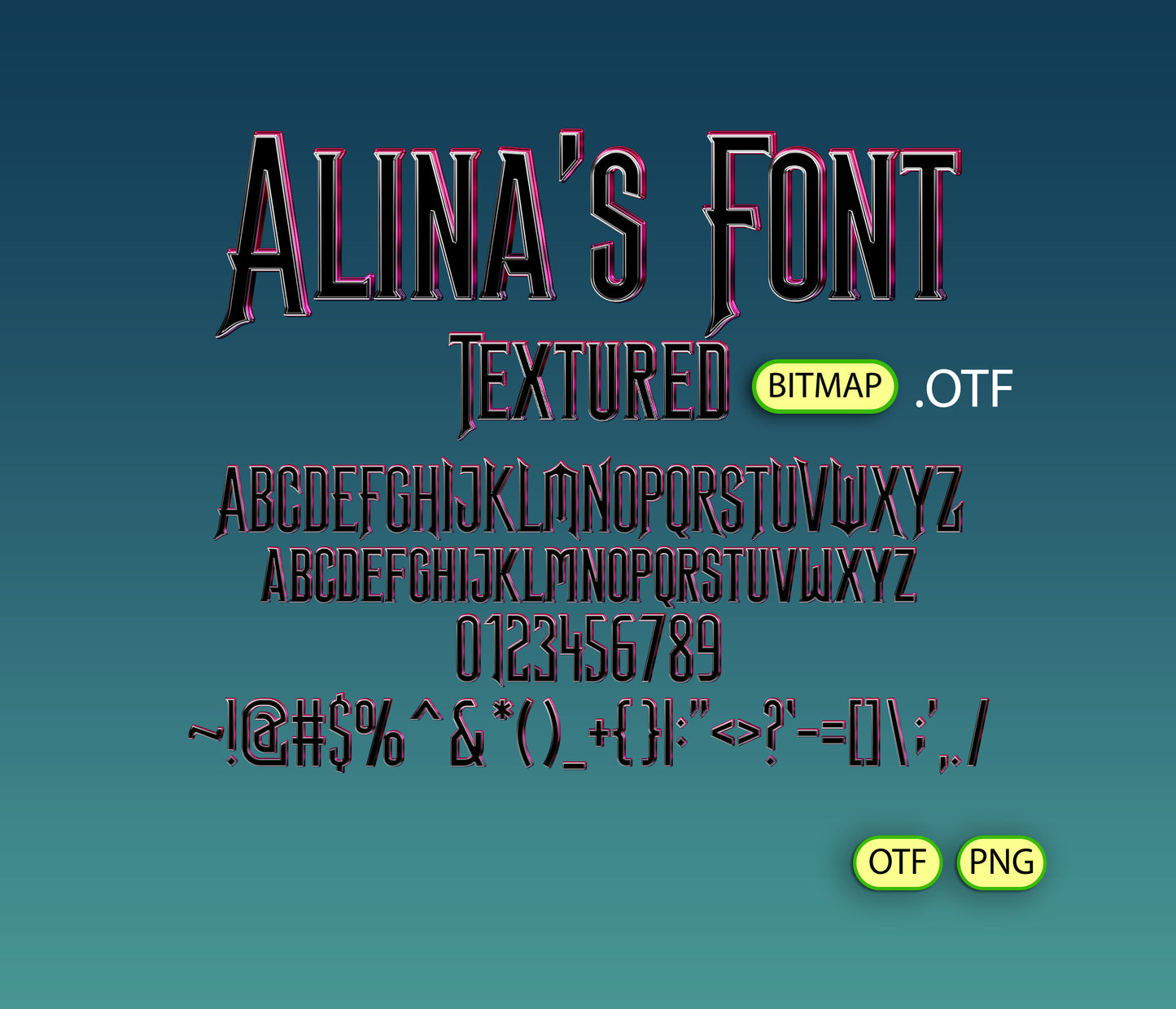 Magical Realms Font Textured