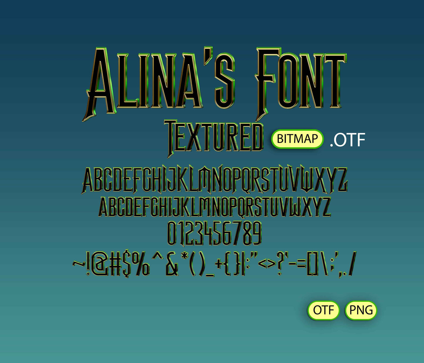 Magical Realms Font Textured - Alina's Fonts