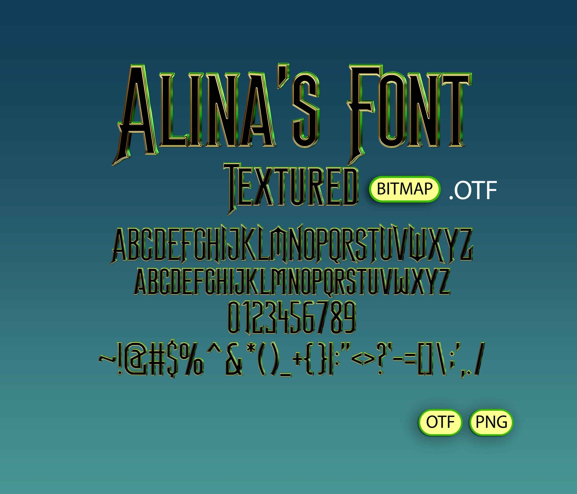 Magical Realms Font Textured - Alina's Fonts