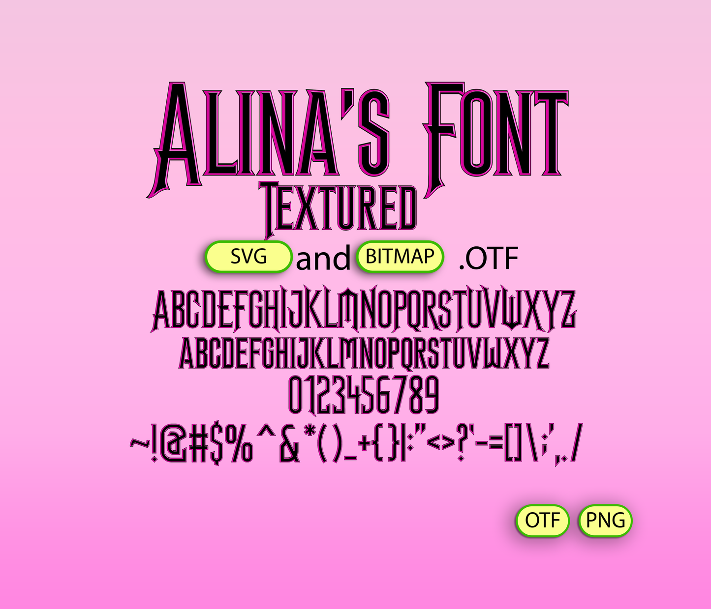 Magical Musical Enchantment Font Textured - Alina's Fonts